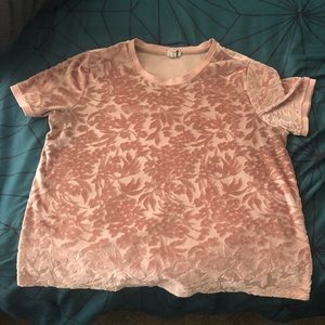 Velour T-Shirt - A New Day Pink Smoked Pink